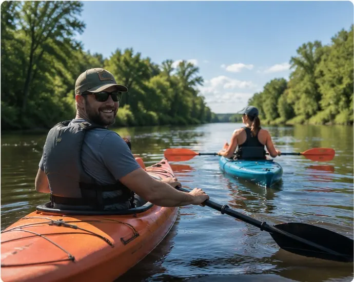 Community members enjoying time together on the water
